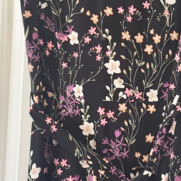 American Living Womens Black Floral Dress Size 8 - Picture 8 of 16